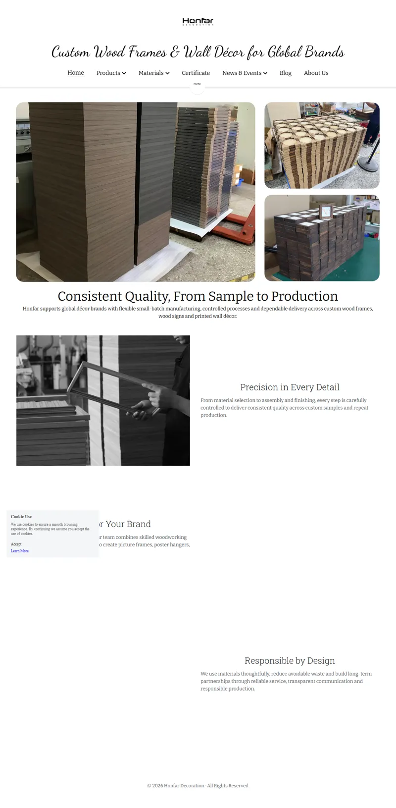 Honfar Decoration | Premium Wood Crafts, Wall Decor&Custom Home Accessories 网页长截图